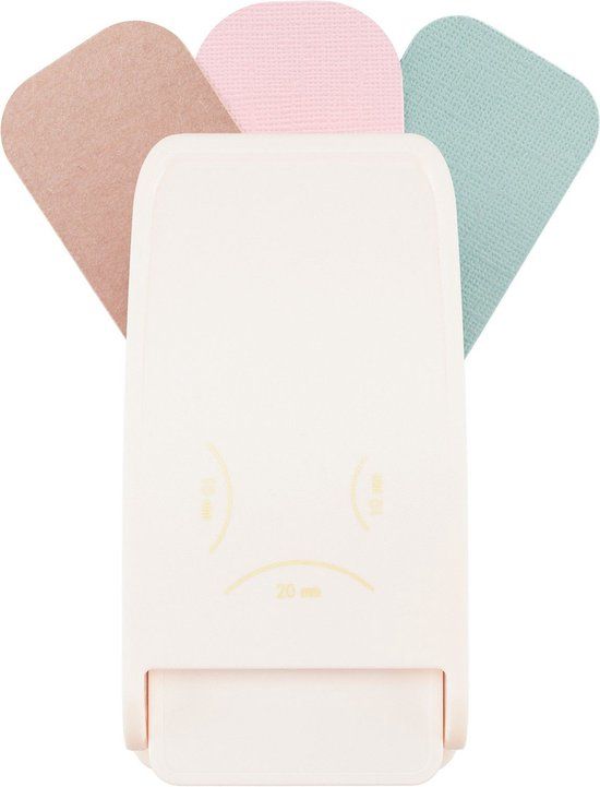 Vaessen Creative Pons - 3 in 1 Heavy Duty Hoekpons - 10, 15 en 20 mm - Ivoor