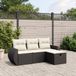 Maison Exclusive - Ensemble de meubles de jardin 4 pièces avec canapé et coussins, noir, en polyrotin