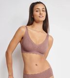 Sloggi Zero feel Soft Bra Bliss - Naadloze BH top - Kanten bralette met brede bandjes - M