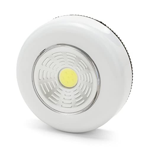 VELAMP Mini Push Light: Druklamp LED, Wit. Op Batterijen