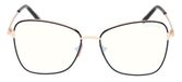 Tom Ford Ft5906-b Blue Block Lunettes de vue femme noir papillon 55mm