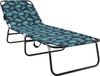 vidaXL Ligbed met kussen Bladpatroon Polyester Veelkleurig