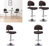vidaXL Barstoelen 2 stuks Kunstleer Bruin