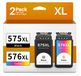 Canon Cartouches d'encre 575XL, 576XL, 2 pièces, adaptées pour Canon TS3550i, TS3750i, TR4755i