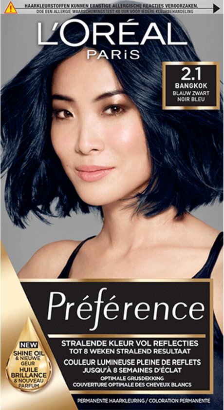 L'Oréal Préférence Féria 2.10 - Blauw Zwart - Permanente Kleuring - Extra-Langhoudend