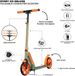 Story GO Deluxe Trottinette pliable pour adulte Vert/Orange 80-106 cm