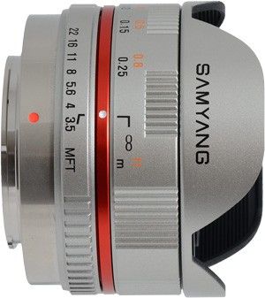 Samyang 7.5mm f/3.5 UMC Fisheye - Micro Four Thirds - Silver