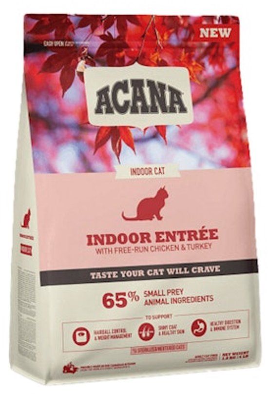 Acana Indoor Entree - Kattenvoer - Kip & Haring - 2 x 4,5 kg