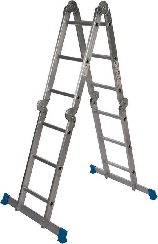 Silverline Multifunctionele ladder met platform 3,6 m (12 sporten