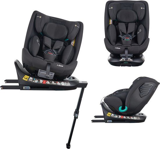 Novi Baby David V2.0 Go Autostoel - I-Size - 360° draaibaar - Zwart Mesh