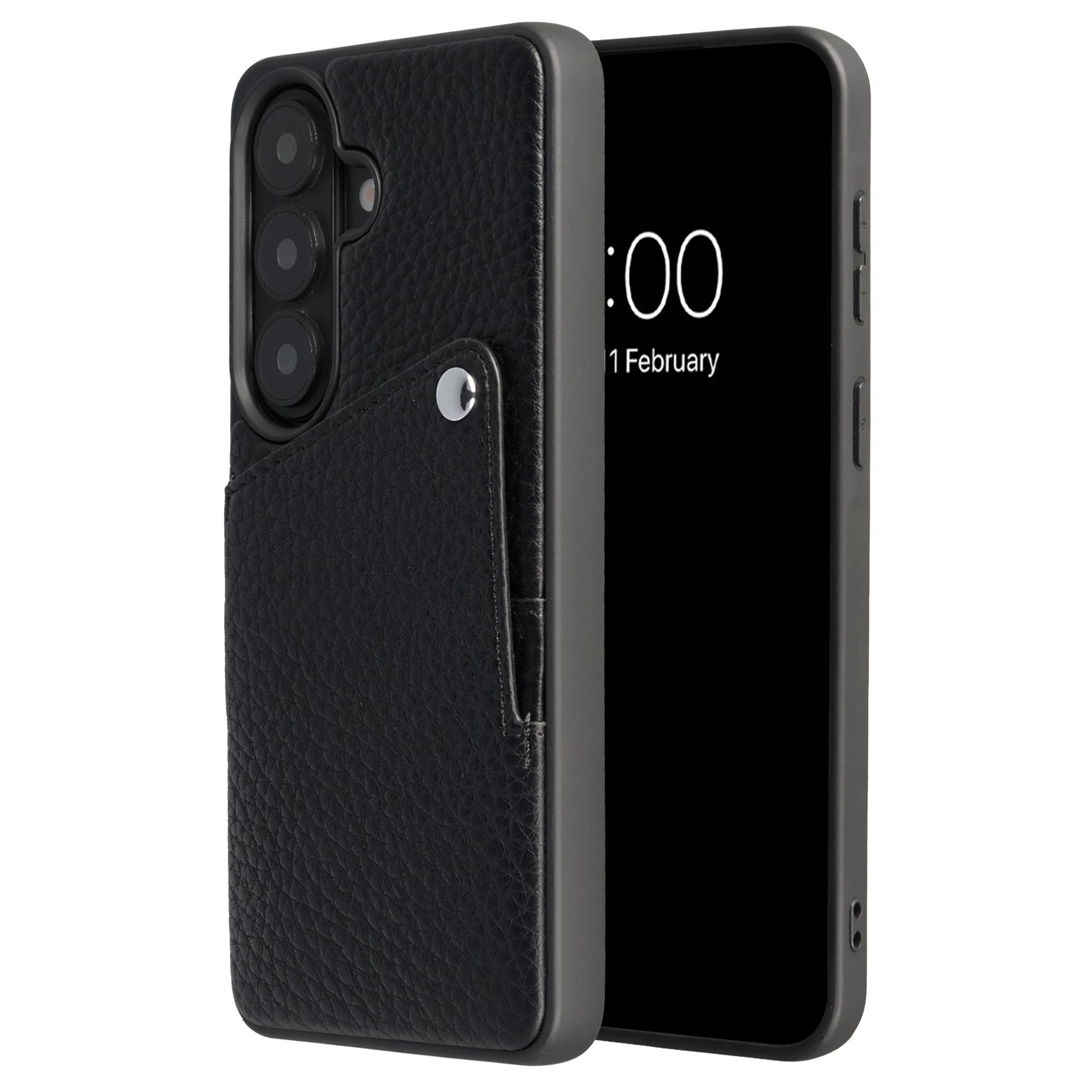 Selencia Riva Backcover met Pashouder Samsung Galaxy S26 Plus - Zwart