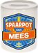 Bellatio Decorations Kinder spaarpot met naam - Mees - keramiek - met dop - wit