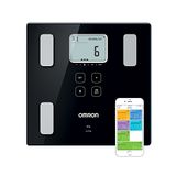 OMRON VIVA Bluetooth slimme personenweegschaal en lichaamssamenstellingsmeter met lichaamsvet, lichaamsgewicht, visceraal vet, skeletspier, rustend metabolisme en BMI, Zwart