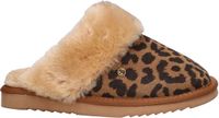 Warmbat Collie Print Panther Dames Pantoffels - Chestnut