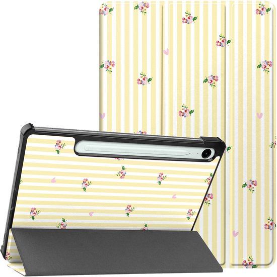 imoshion Tablet Hoes - Geschikt voor Samsung Galaxy Tab S10 FE / Galaxy Tab S9 11.0 inch FE / Galaxy Tab S9 11.0 inch / Galaxy Tab S10 Lite - Design Trifold Bookcase