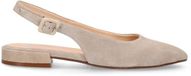 Manfield - Femme - Slingbacks en suède beige - Taille 39