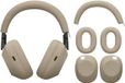 kwmobile 3-in-1 Hoofdtelefooretui voor Over-Ear Headphones voor Sony WH-1000XM6 Hoes - 360° siliconen beschermhoes voor oorkussens - zilver