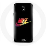 Nike Etui voor Samsung Galaxy J3 2017 Logo Zwarte Achtergrond Maniacase