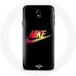 Nike Etui voor Samsung Galaxy J3 2017 Logo Zwarte Achtergrond Maniacase