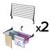 Foxydry 2x Fold 100 cm – Moderne, compacte et durable étendoir mural pliable, noir