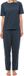 Schiesser Dames pyjama Cotton blauw gestipt / donkerblauw