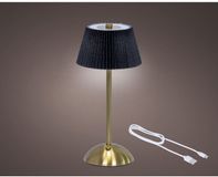 Lumineo LED tafellamp zwart oplaadbaar - verstelbaar licht 30,5cm.