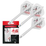 Target Japan K Flex Dart Flights and Shaft System, No.2 Standard/No.6 Shape | Set van 3 Kflex All In One Flight, wit Paul Lim Dartaccessoires | K-Flex Dartstem - Short/Intermediate/Medium