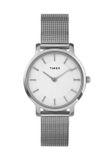 Timex Transcend Quartz Analoog Horloge Zilverkleurig Metaal 34mm Vrouwen TW2Y10200AJ, TW2Y10300AJ