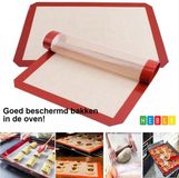 Heble® Premium Siliconen Bakmat - 40x30 cm - Rood