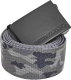Urban Classics Canvas Unisex Riem - grijs camouflage