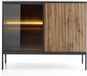 Selsey Tosena - Dressoir 104 cm - Zwart/Wotan eiken met verlichting