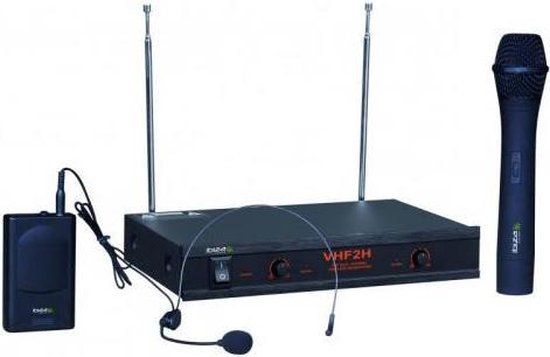 Ibiza Sound VHF2H - Draadloze microfoon set - 2 microfoons