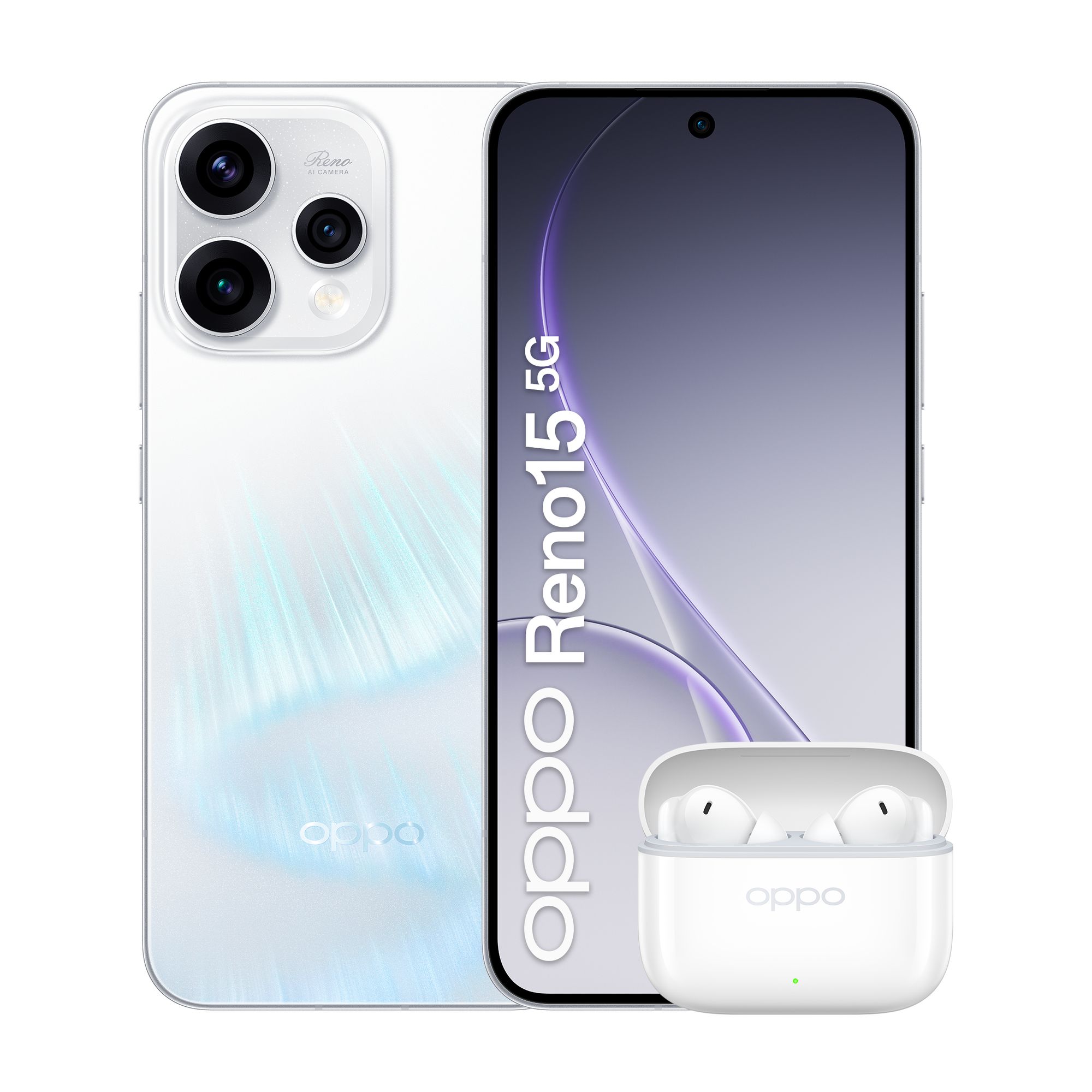 OPPO Reno15 5G Aurora White 512GB Wit