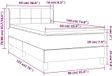 vidaXL Boxspringbed met matras, stof, donkerbruin, 90x190 cm