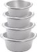 Forte Plastics Voordeelset multifunctionele kunststof ronde teiltjes zilvergrijs in 4-formaten - 6-10-15-20 liter inhoud