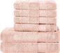 Komfortec Handdoekenset 4x handdoek 50x100 cm en 2x badhanddoek 70x140 cm - 100% Katoen - Bloesemroze