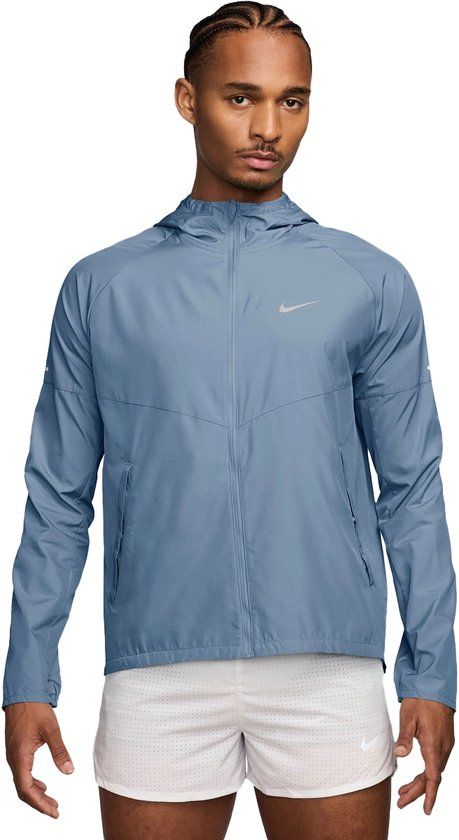 Nike Repel Miler Windrunner Jack Blauw Polyester Mannen
