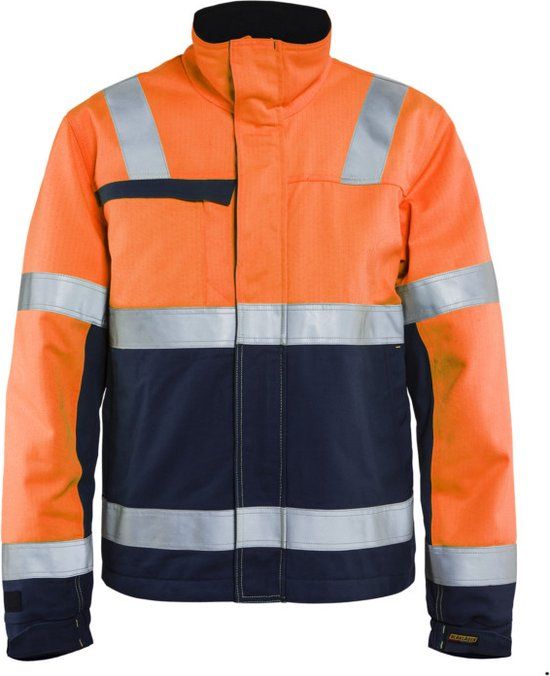 Blaklader Multinorm winterjas 4069-1513 - High Vis Oranje/Marineblauw - XS