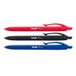 Milan BWM10254 Zwart, Blauw, Rood Stylo rétractable avec clip 4 pièce(s)