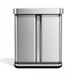 Simplehuman 58 Liter Rechthoekige Pedaalemmer met Twee Compartimenten