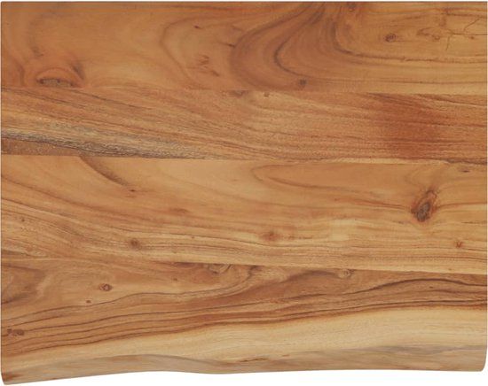 vidaXL Wandschap rechthoekig natuurlijke rand 50x40x3,8 cm acaciahout