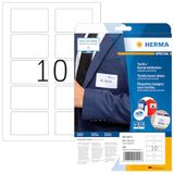 Herma 4412, Naametiketten, Din A4 Afneembaar (80 X 50 Mm, 25 Vellen, Acetaatzijde), Zelfklevend, Bedrukbaar, 250 Kleefetiketten, Wit