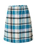 s.Oliver Geruite rok in bouclé-look met rits en regular waist in azuurblauw