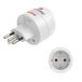 Skross Adaptateur de voyage - EUR (type E,F) vers Suisse, Italie, Brésil (type J,L,N) - Blanc