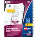 Avery 10 tabverdelers voor 3 ringmappen, aanpasbare inhoudsopgave, klassieke witte tabs, 6 sets (11823)