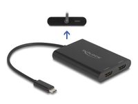 Delock 64309 video kabel adapter 0,2 m USB Type-C HDMI + USB Type-C Zwart