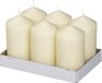 Bolsius stompkaars ivoor ø68×128 mm 45 uur (6 stuks)