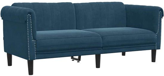 vidaXL 2-zitsbank fluweel blauw