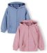 Minoti Hoodie meisjes 2-pack met rits - katoen - lichtroze