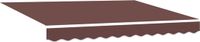 vidaXL - Vervangingsdoek voor zonnescherm - 3,5 x 2 m - Bruin - Polyester